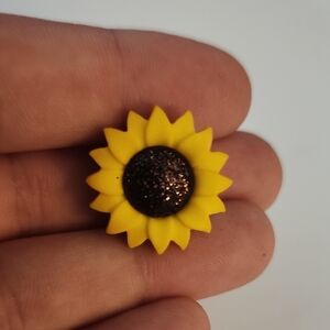 Yellow Sunflower shoe charms